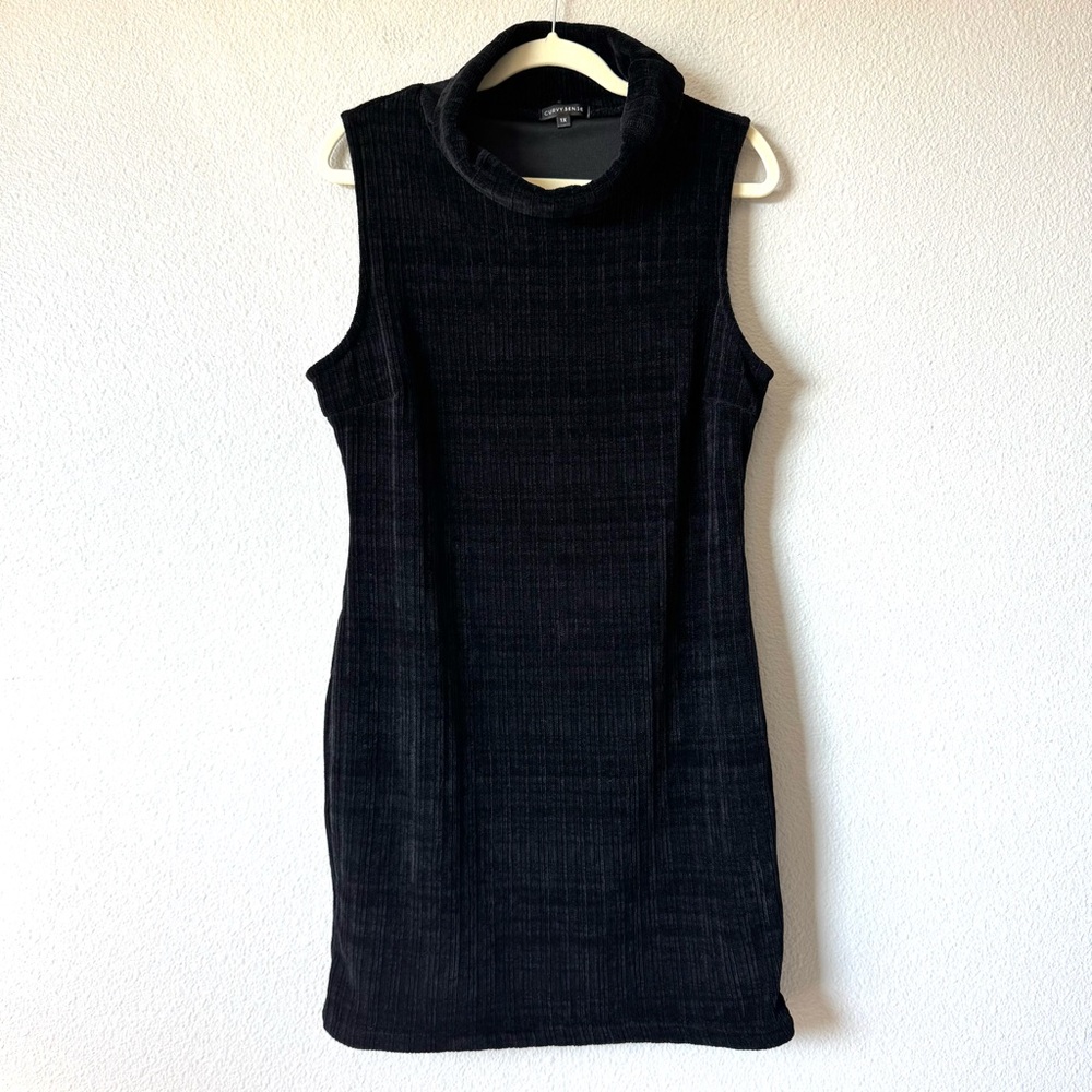 Curvy Sense Velvet Knit Dress